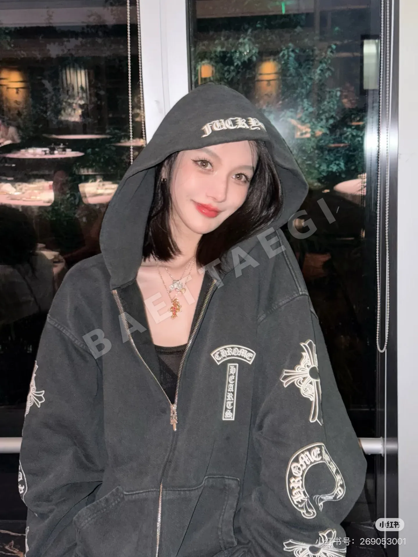 크롬하츠 워시드 지퍼업 후디 자켓 상세 이미지 5