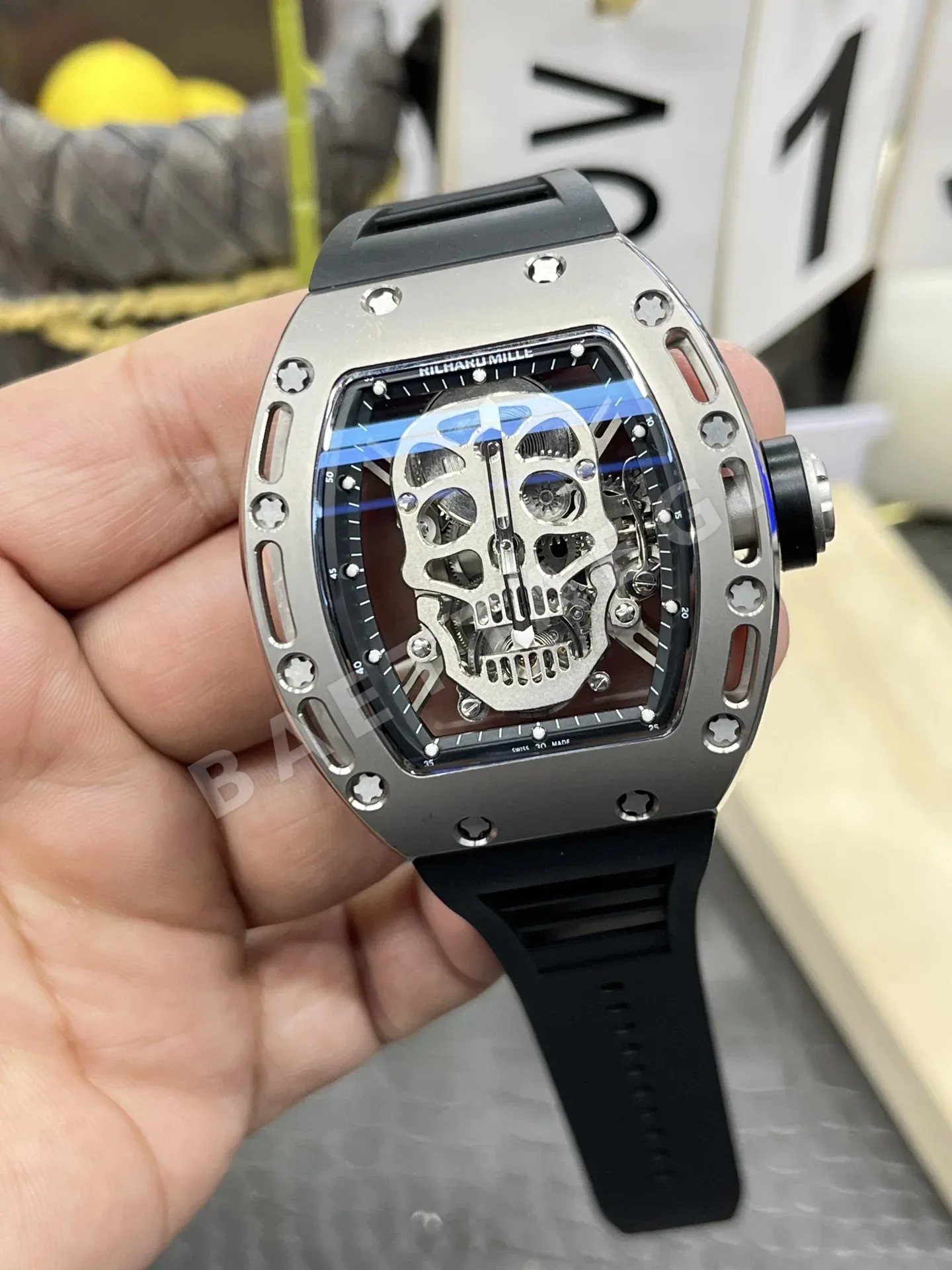 리차드밀 RM052 스컬 투르비용 오토매틱 남성 시계 레플리카 44880 Richard Mille 상세 이미지 9