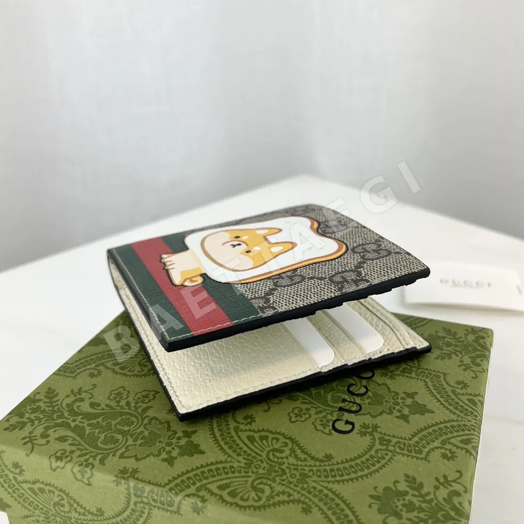 구찌 브레드 독 자수 GG 슈프림 숏 지갑 상세 이미지 6