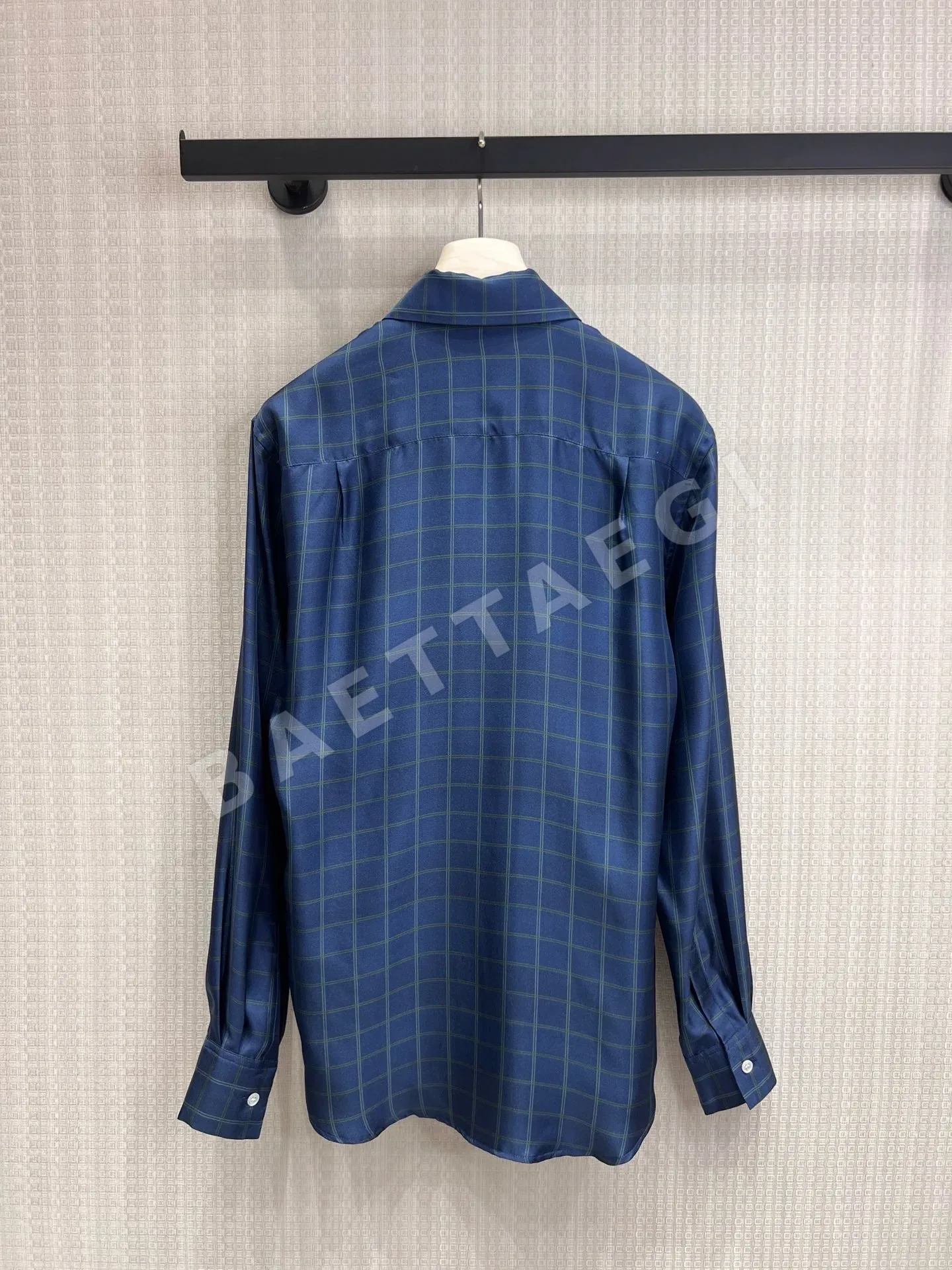 디올 체크 새틴 나비넥타이 여성 셔츠 상세 이미지 7