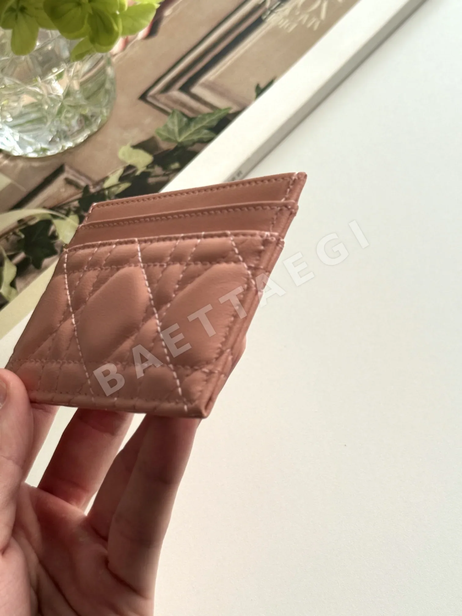 디올 캐너쥬 메탈 장식 카드 팩 지갑 상세 이미지 6