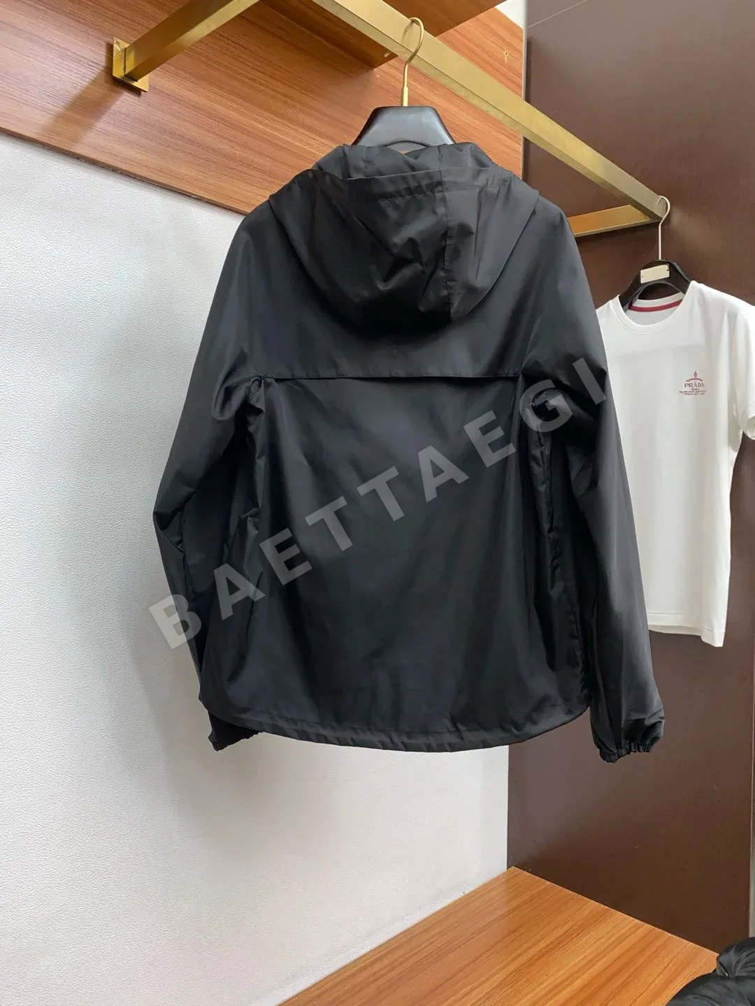 프라다 자카드 소재 남성 후드 재킷 상세 이미지 9