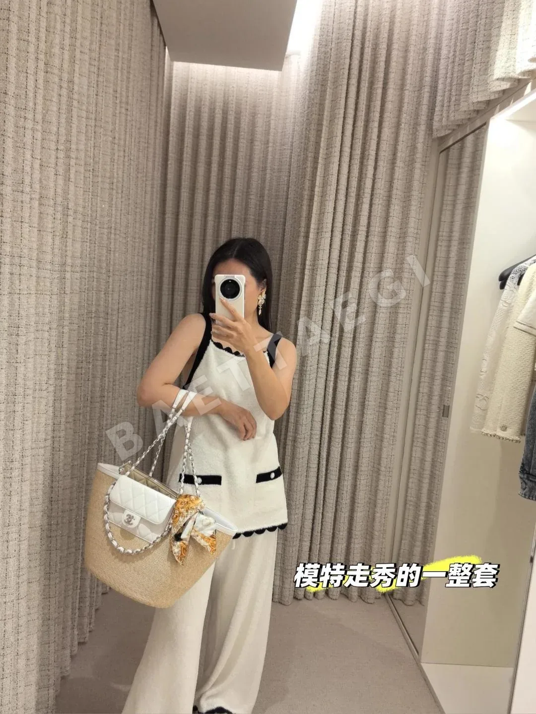 샤넬 26C 라인스톤 더블 C 위트 귀걸이 상세 이미지 2