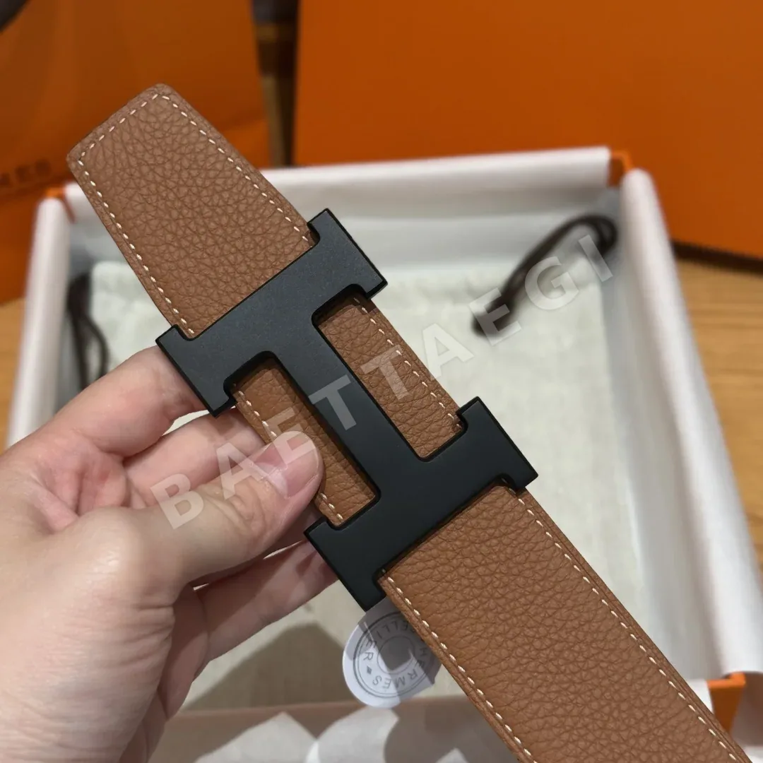 에르메스 리버시블 메탈 버클 남성 벨트 상세 이미지 6