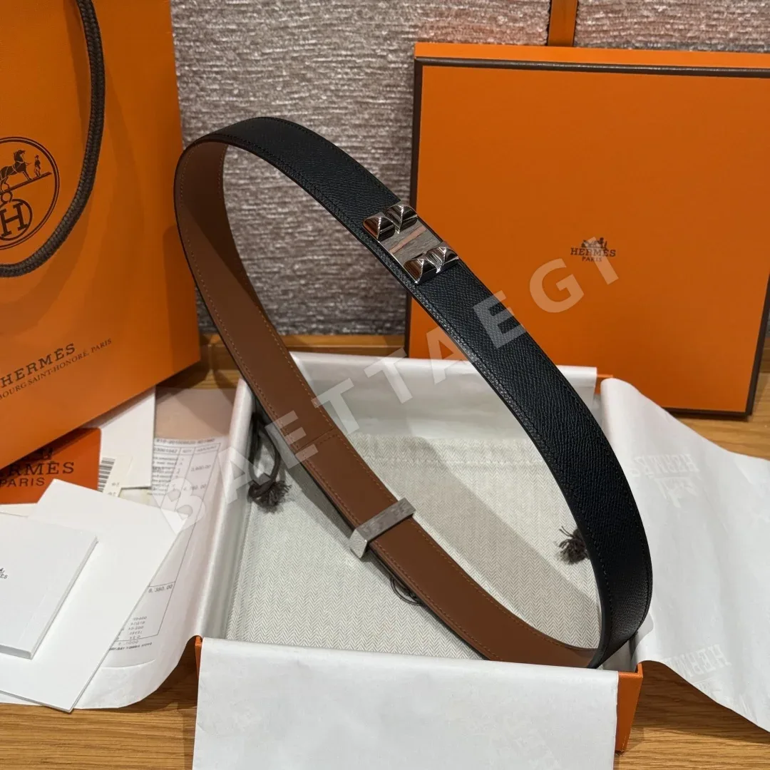 에르메스 코리에르 드 시앙 32mm 엡손 카프스킨 벨트 상세 이미지 3