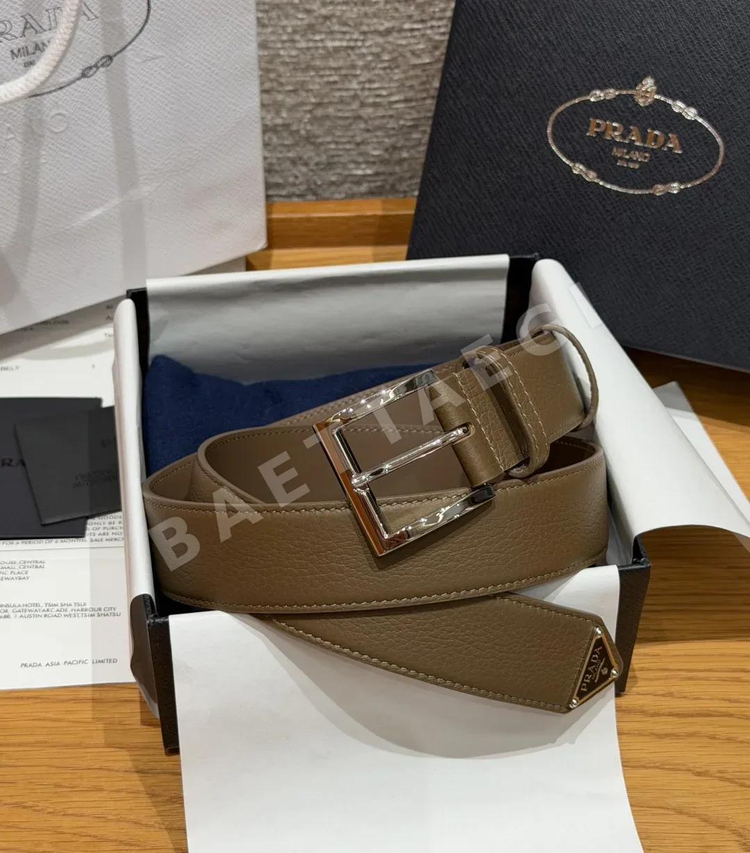 프라다 가죽 벨트 33mm 179420