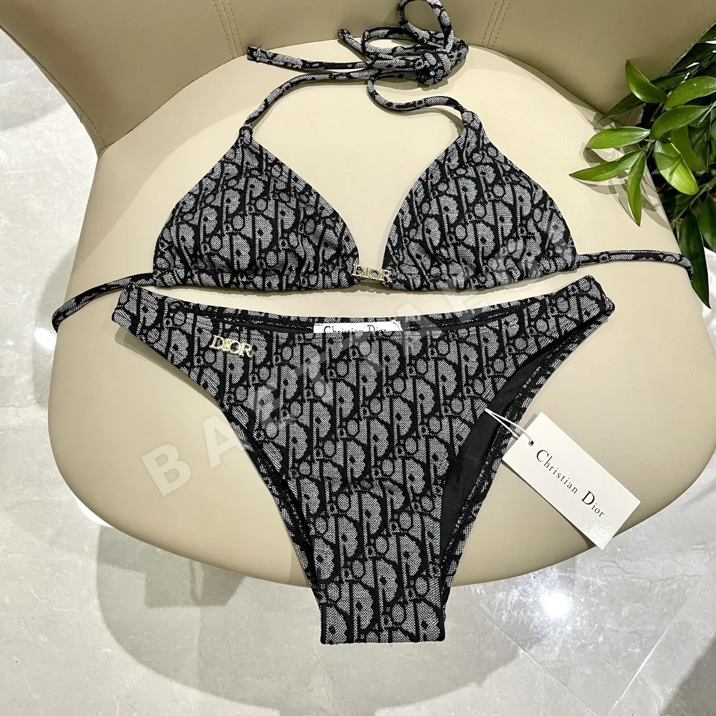 디올 자카드 원피스 수영복 상세 이미지 8