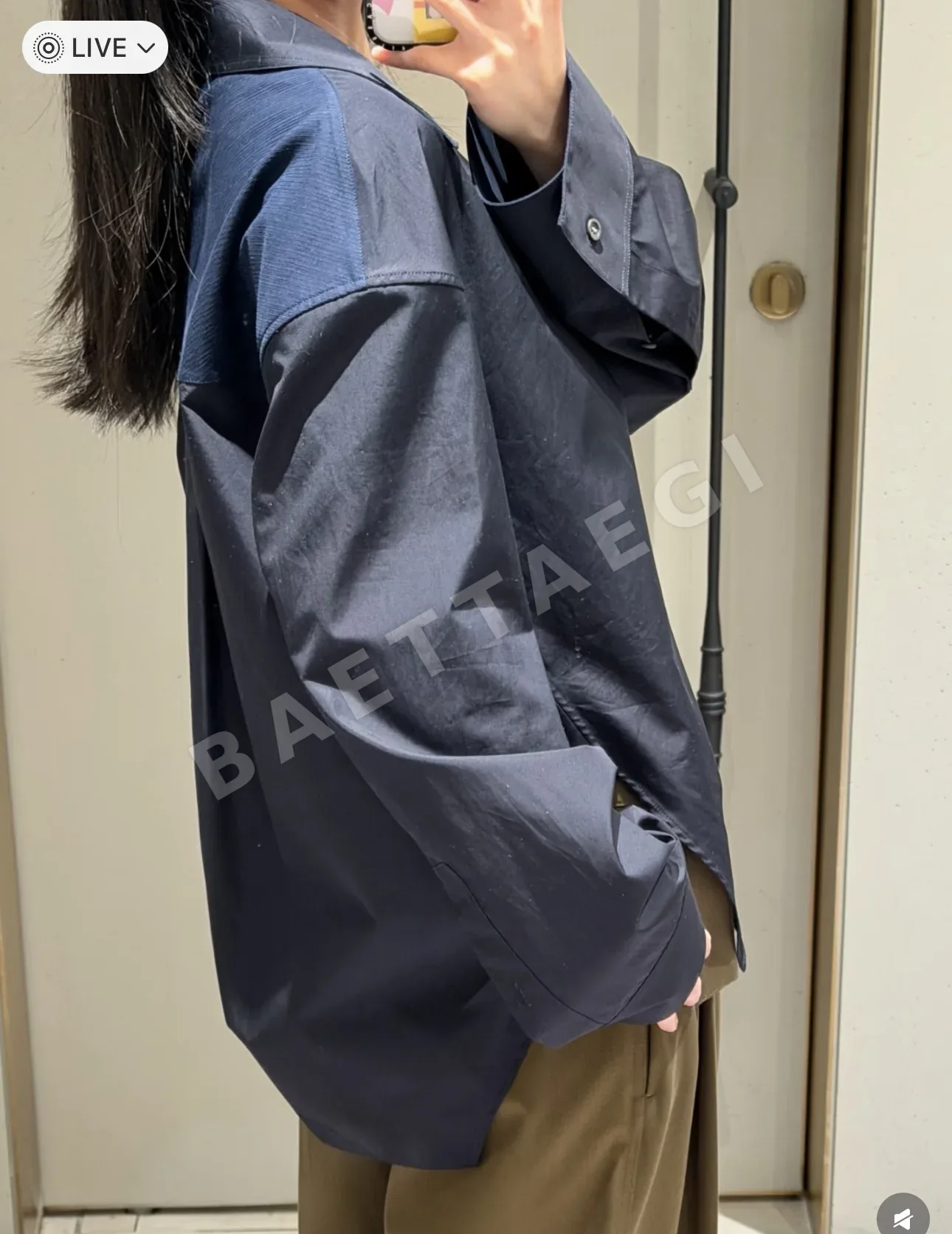 로에베 비대칭 쿠바카라 여성 셔츠 97765