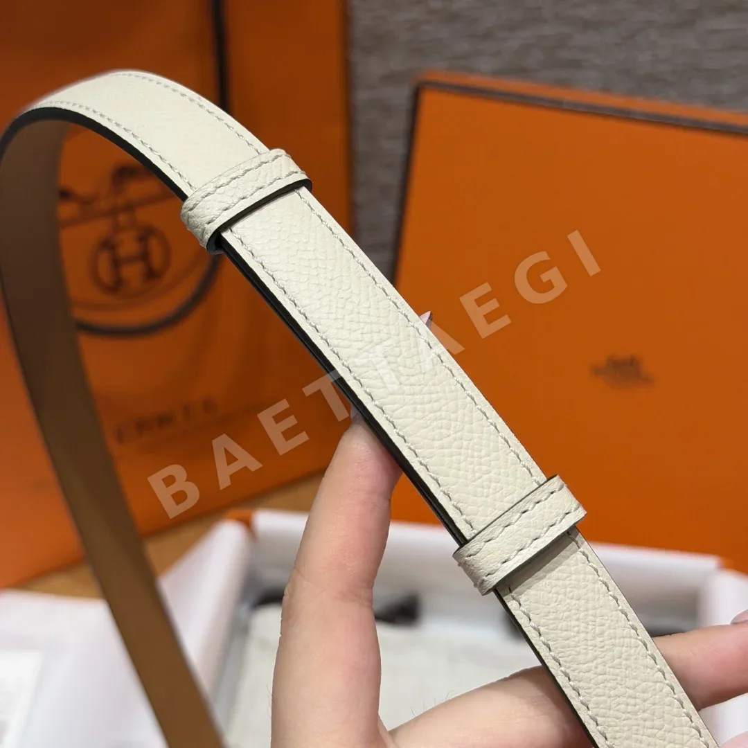 에르메스 H브랜드 메탈 버클 엡손 가죽 벨트 상세 이미지 5