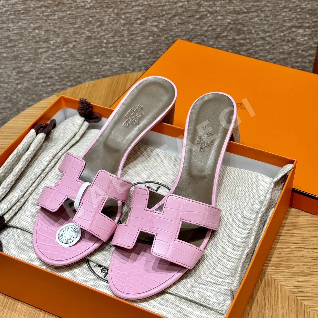 에르메스 오아시스 악어가죽 하이힐 샌들 16210