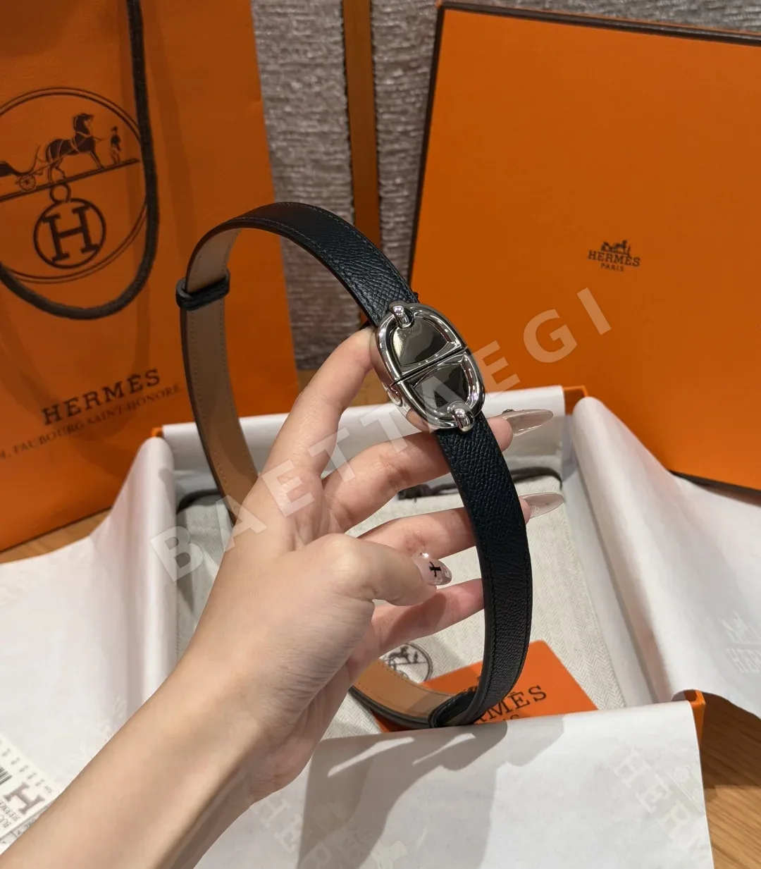 에르메스 H브랜드 앱송 가죽 벨트 상세 이미지 2