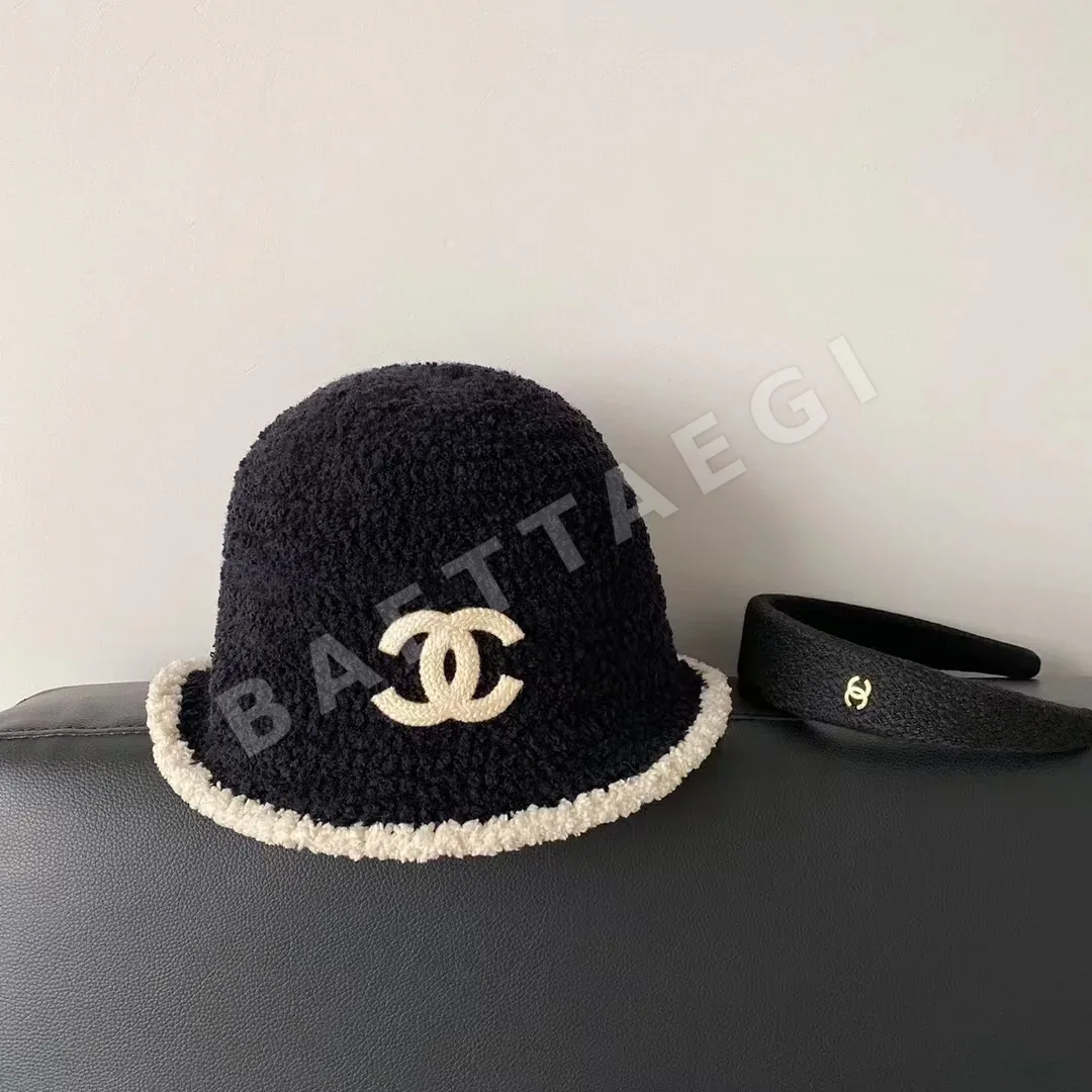 샤넬 램스킨 컬러 블록 버킷햇 83007