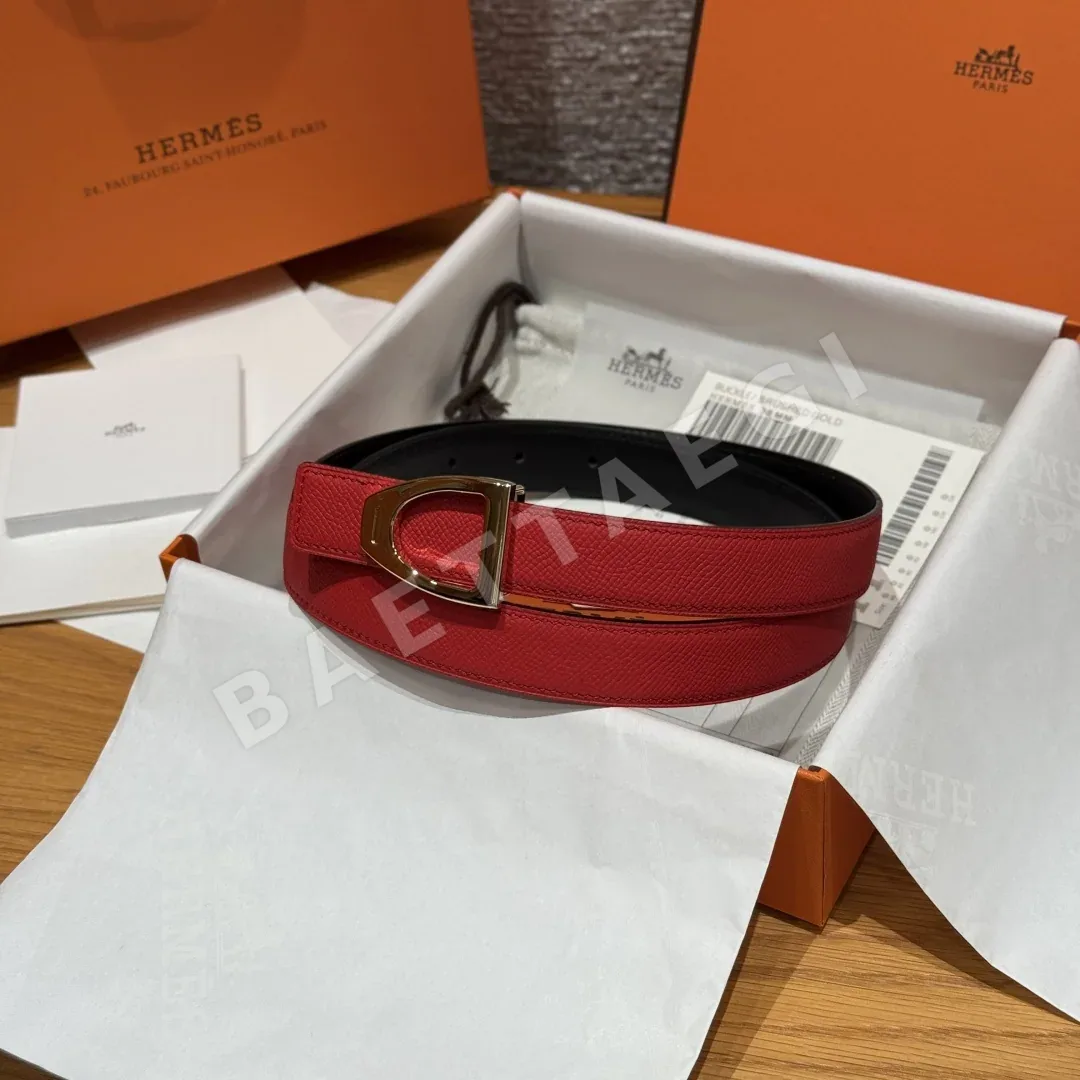 에르메스 카발리에르 양면 가죽 벨트 24MM 176153
