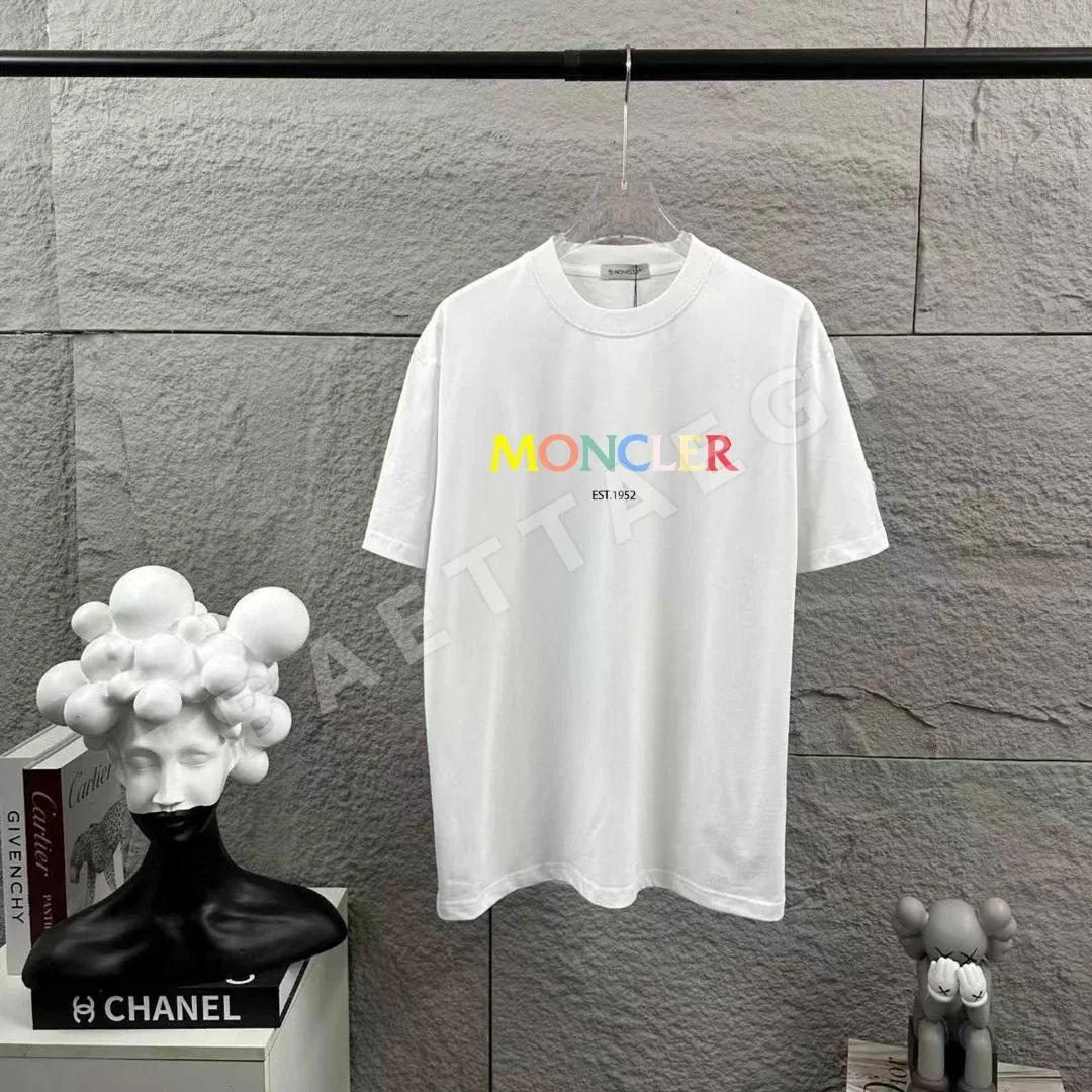 몽클레르 남여공용 더블 얀 코튼 반팔 티셔츠 48697