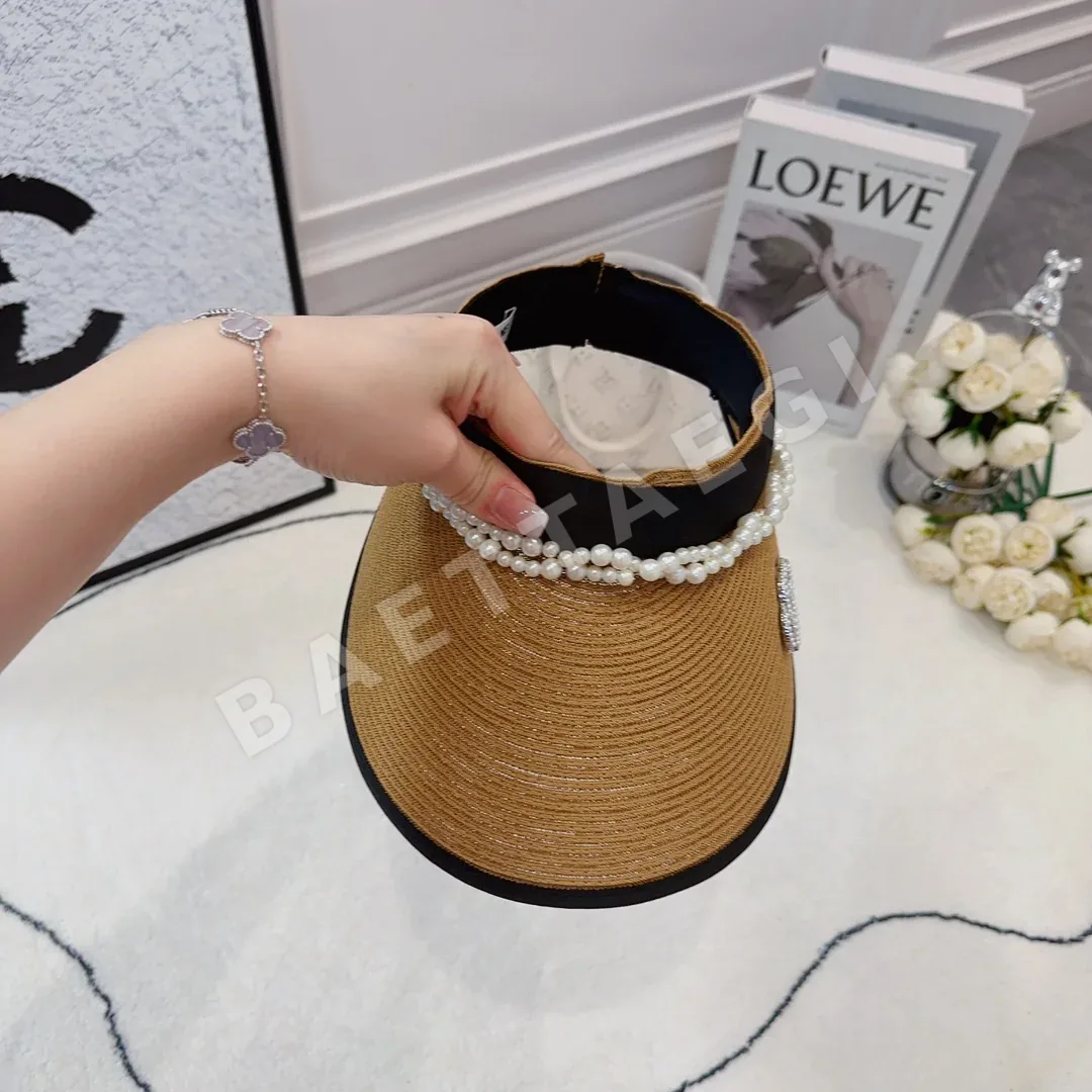 샤넬 진주 장식 자외선 차단 모자 상세 이미지 9