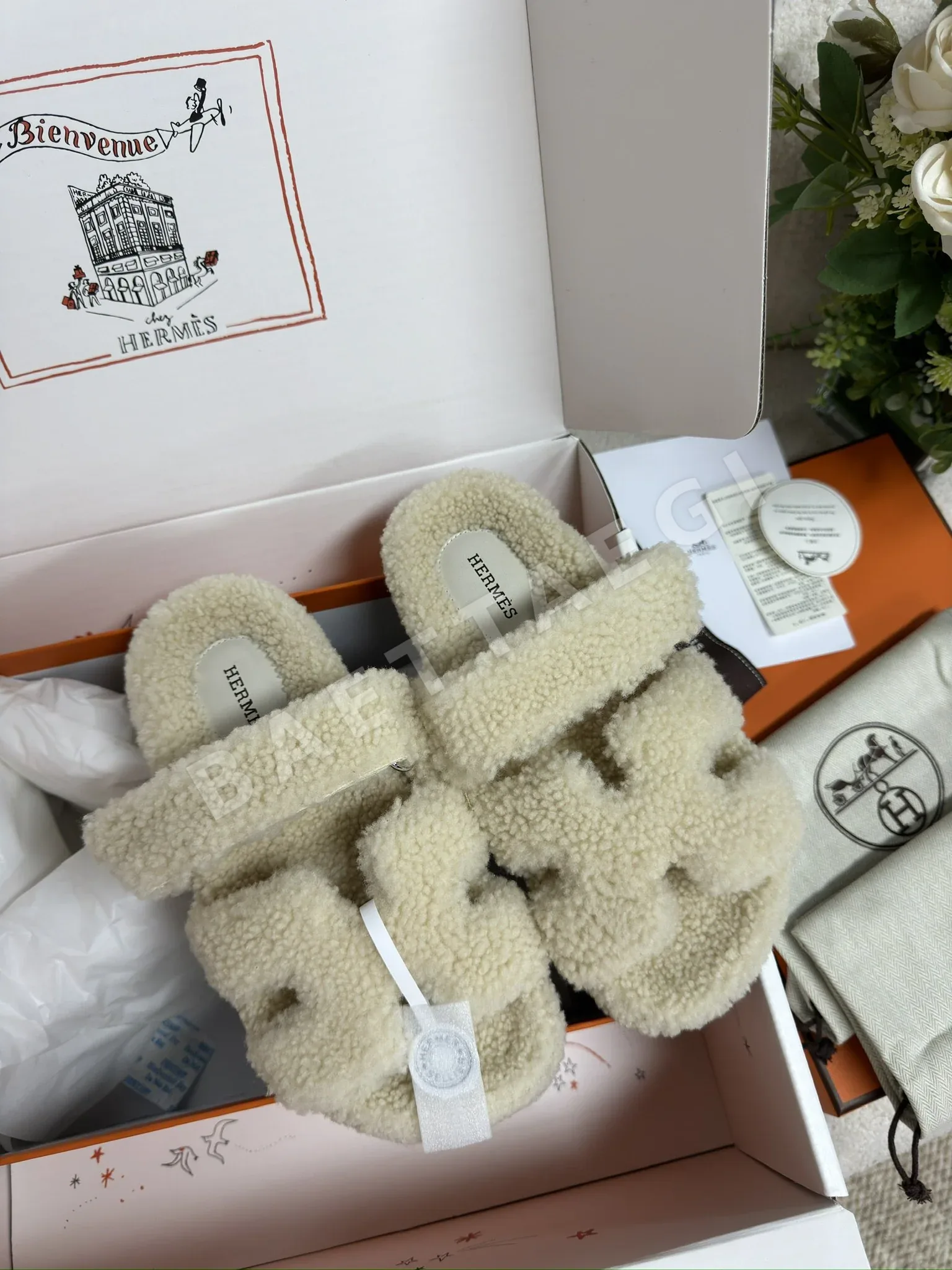에르메스 시프레 슬리퍼 93856