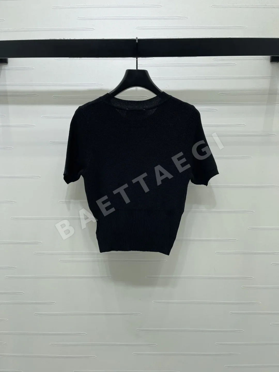 미우미우 3D 플라워 니트 반팔 탑 상세 이미지 8