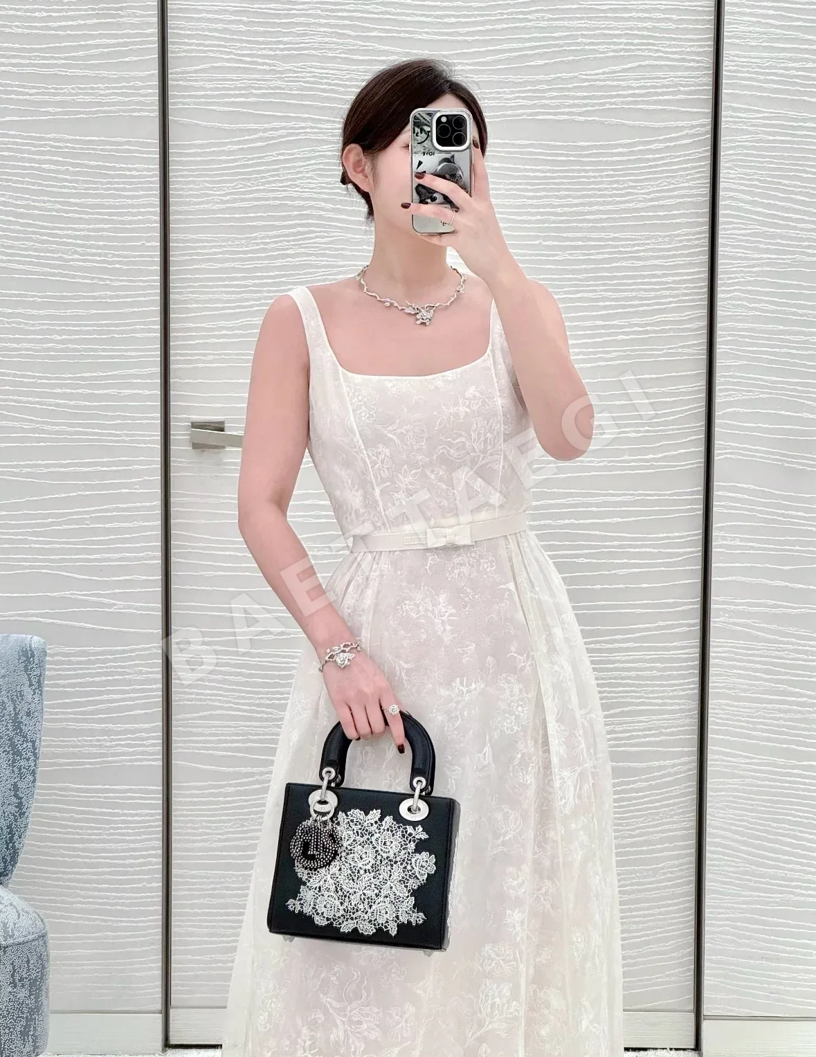 디올 문라이트 자카드 슬립 원피스 상세 이미지 8