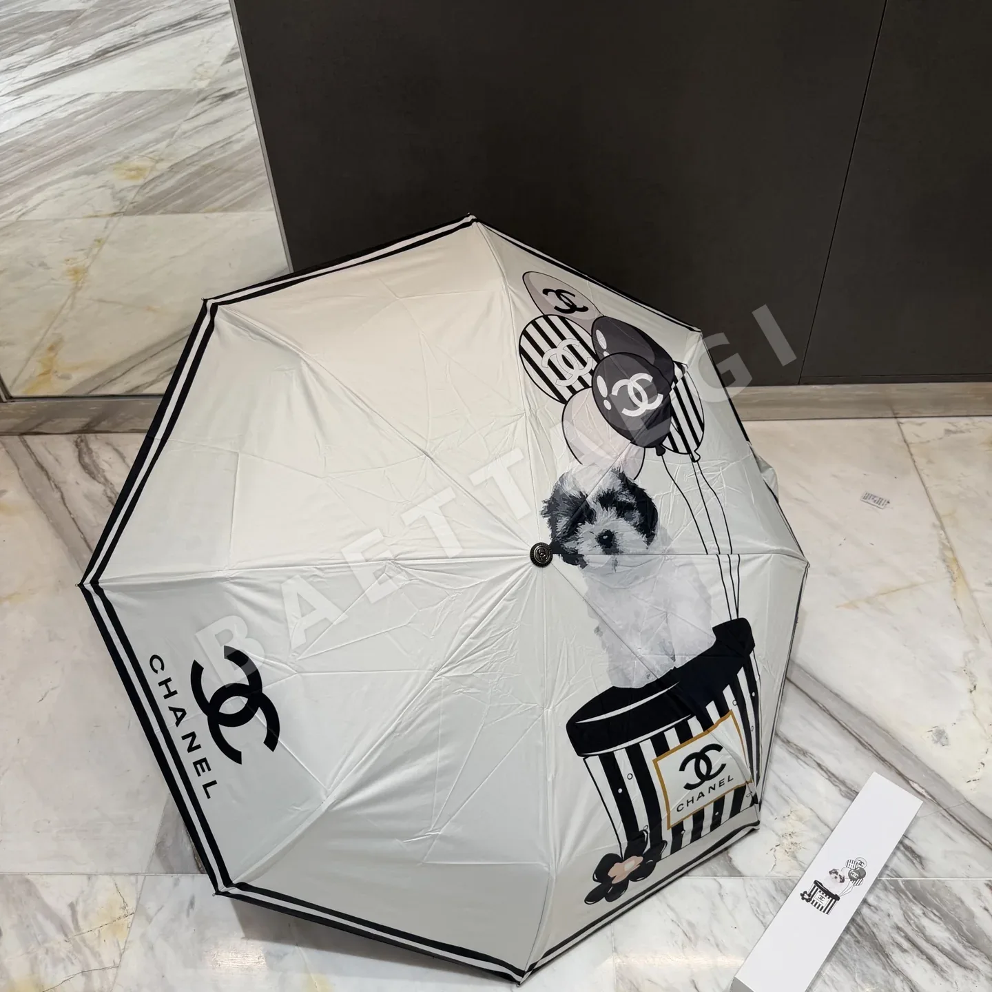 샤넬 삼단 자동 접이식 우산 상세 이미지 9