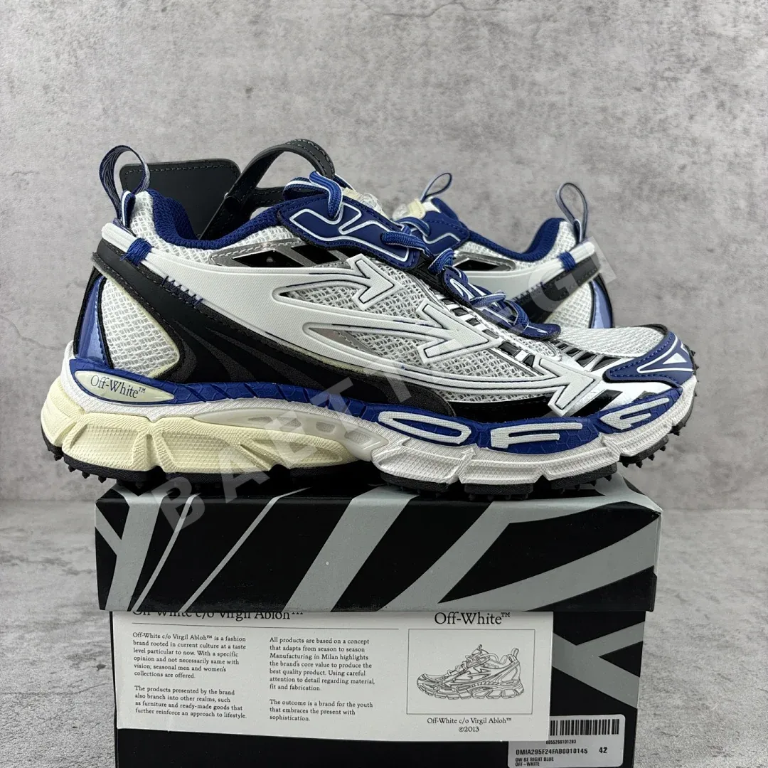 오프화이트 비 라이트 백 202391 Off White Be Right Back White Blue Black