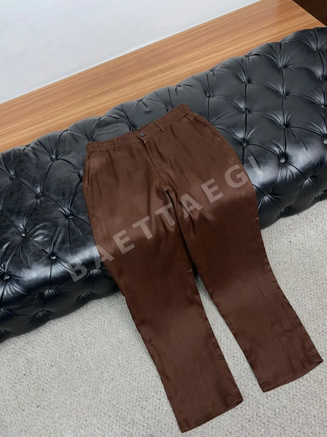 로로피아나 남성 린넨 스트레이트 바지 상세 이미지 6