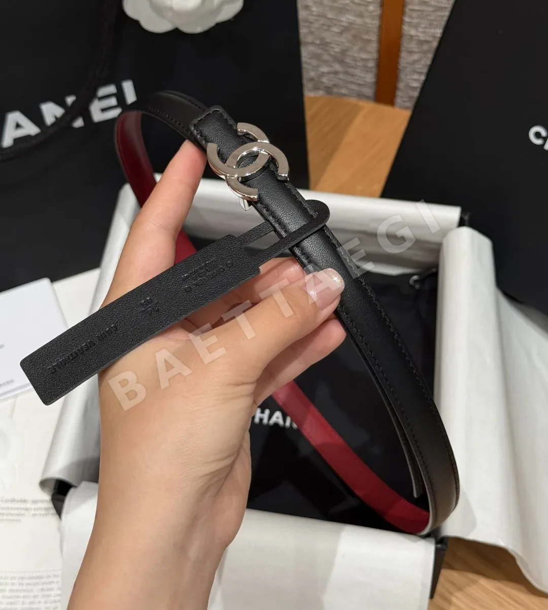 샤넬 더블 C 양면 가죽 벨트 상세 이미지 4