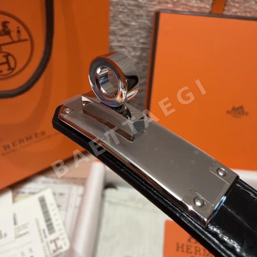 에르메스 켈리 버클 18mm 크로커다일 가죽 벨트 상세 이미지 5