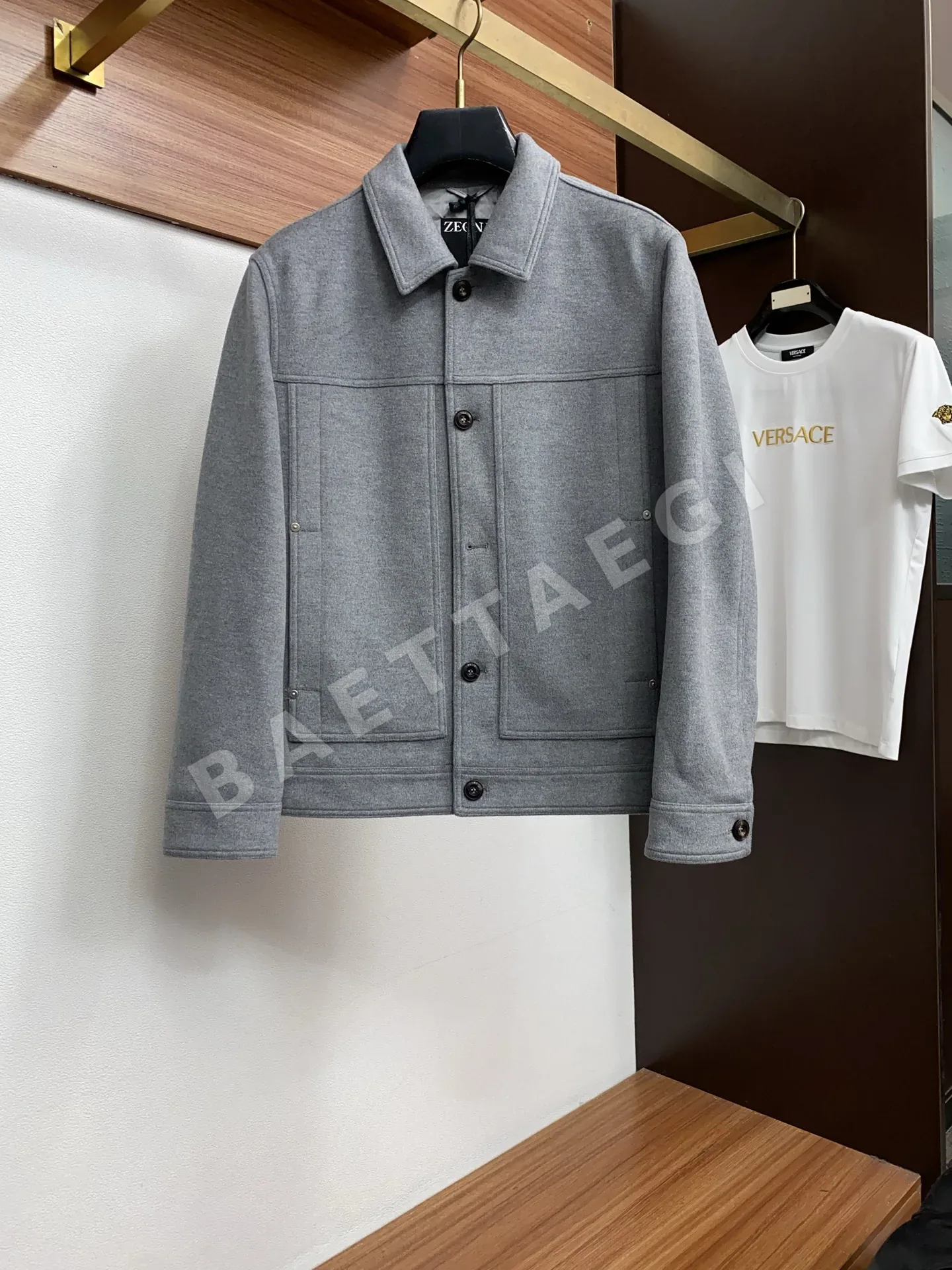 제냐 울 혼방 슬림핏 남성 자켓 156707