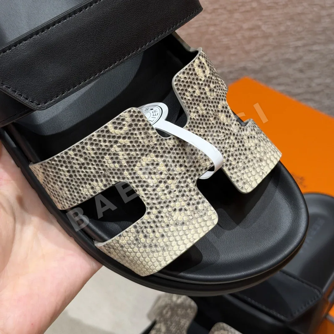 에르메스 시프레 샌들 도마뱀 가죽 세컨드 앵클 슈즈 상세 이미지 3