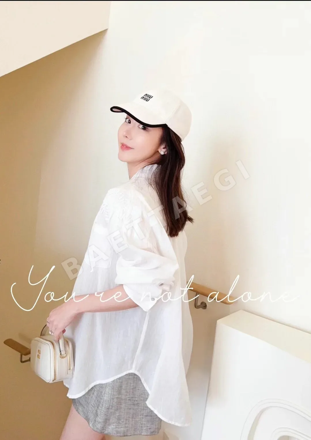 미우미우 자수 베이스볼 캡 81431