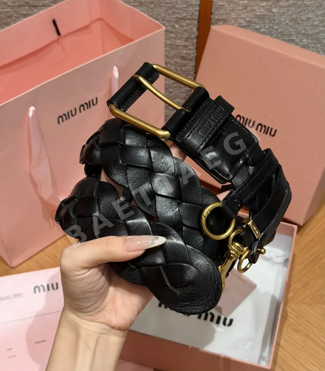 미우미우 가죽 벨트 50mm 상세 이미지 2