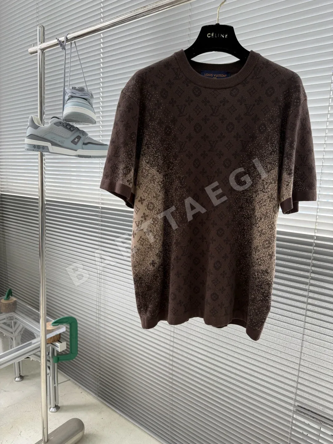 루이비통 모노그램 자카드 코튼 남성 반팔 티셔츠 49095
