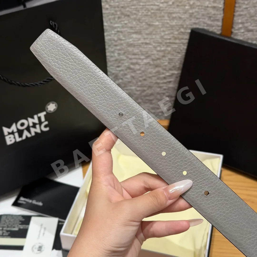 몽블랑 사다리꼴 버클 양면 자동 조절 벨트 상세 이미지 6