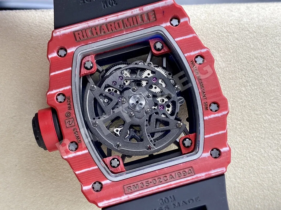 리차드밀 RM35-02 블랙 화이트 NTPT 카본 TPT 카본 티타늄 남성 시계 레플리카 44835 Richard Mille 상세 이미지 7