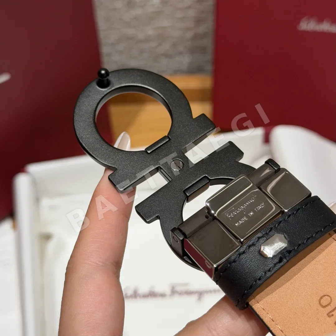 페레가모 JD350 양면 간치니 버클 벨트 35mm 상세 이미지 6