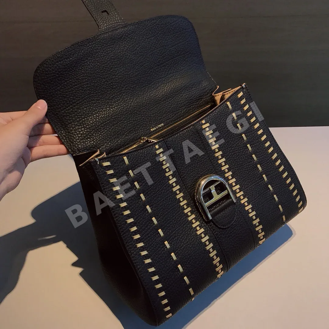 델보 천연 가죽 위빙 숄더백 28 cm 상세 이미지 6