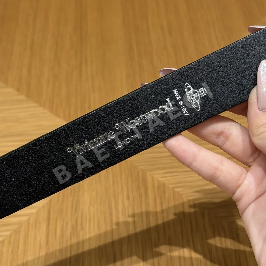 비비안웨스트우드 사턴 오브 버클 가죽 벨트 상세 이미지 8