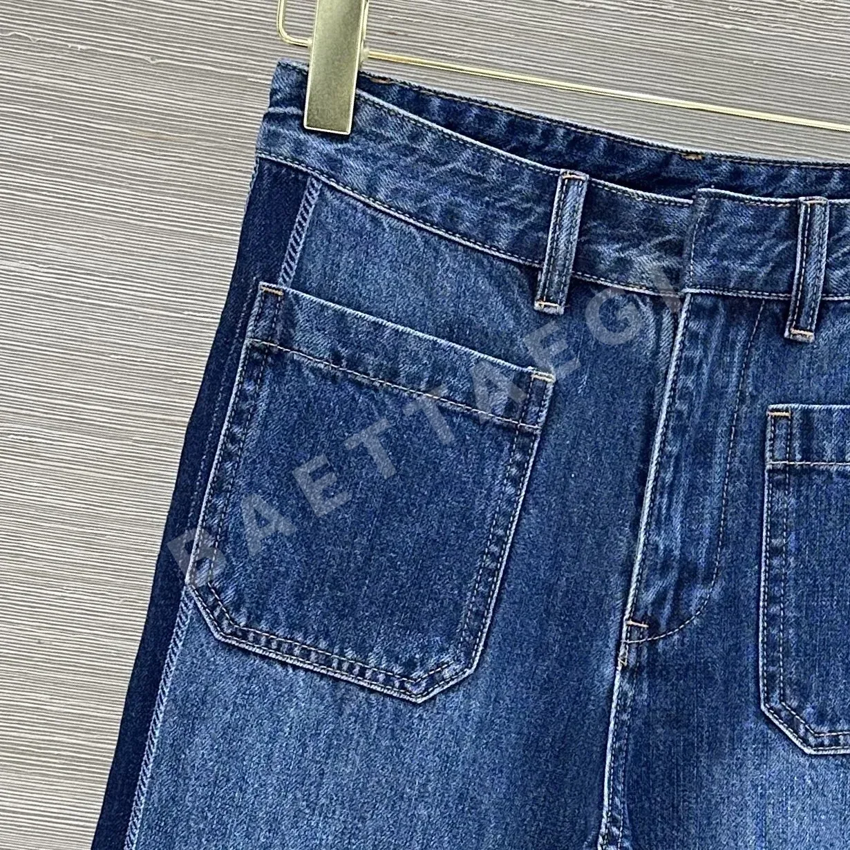 디올 레이저 커팅 워시드 데님 여성 바지 상세 이미지 3