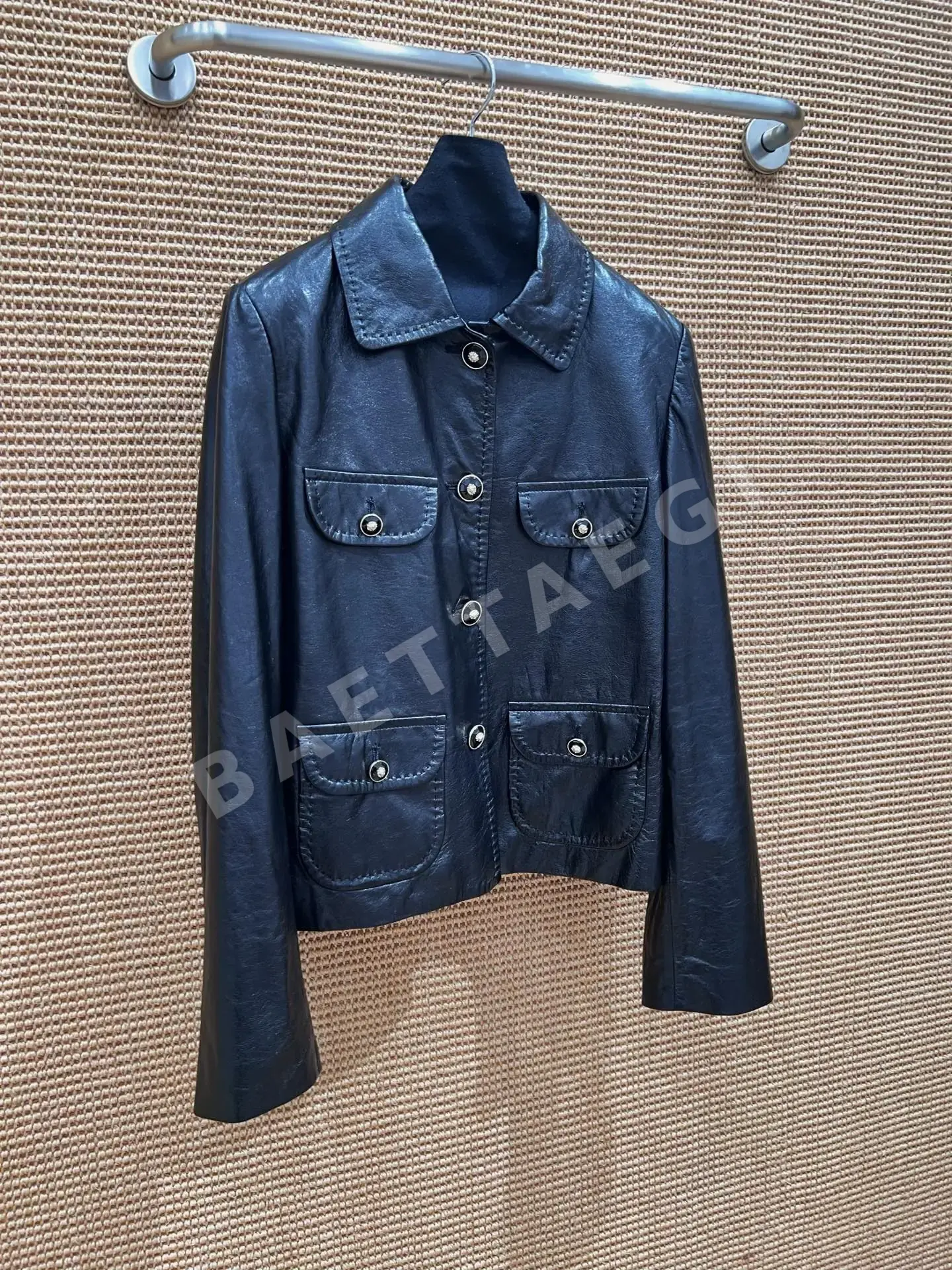 샤넬 램스킨 크롭 자켓 상세 이미지 3