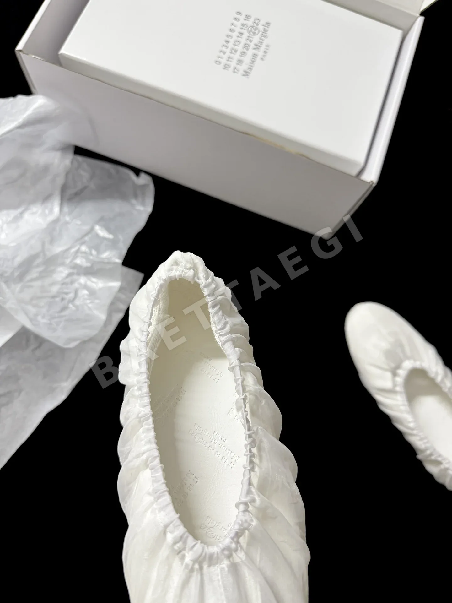 마르지엘라 주름 장식 발레 플랫 상세 이미지 6