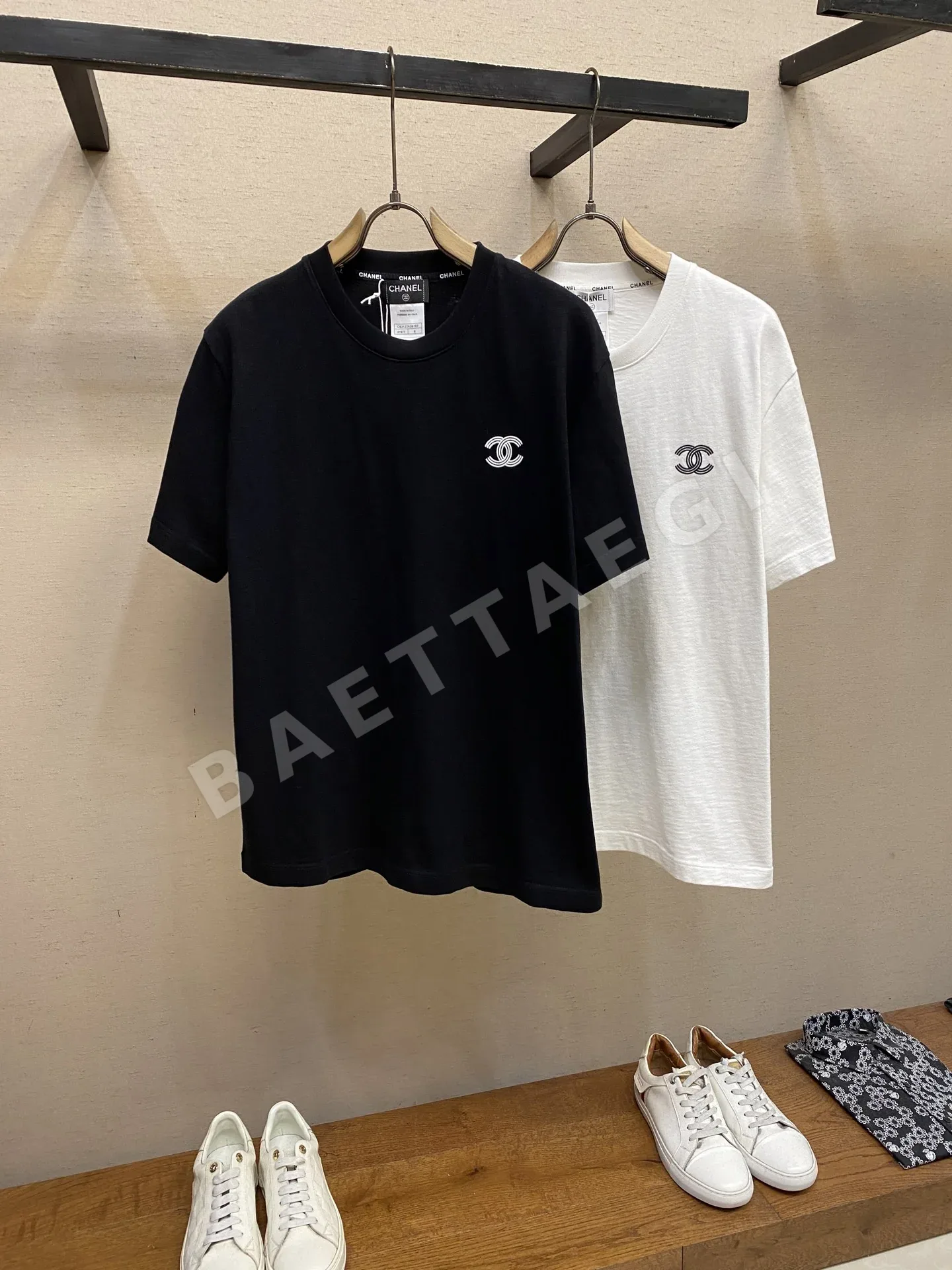 샤넬 빈티지 파리 자수 남성 반팔 티셔츠 상세 이미지 3