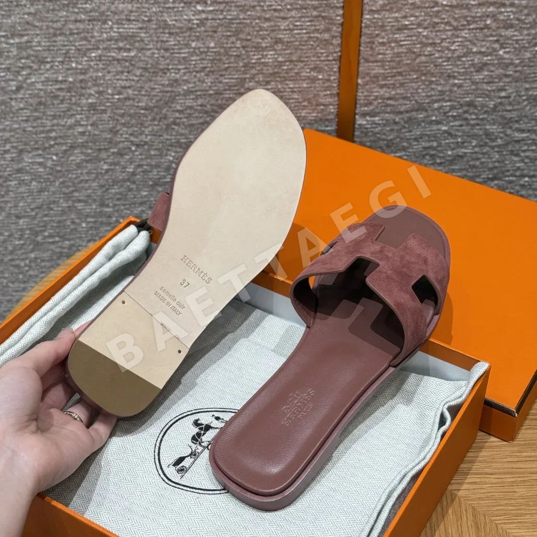 에르메스 오란 샤무아 슬리퍼 상세 이미지 5