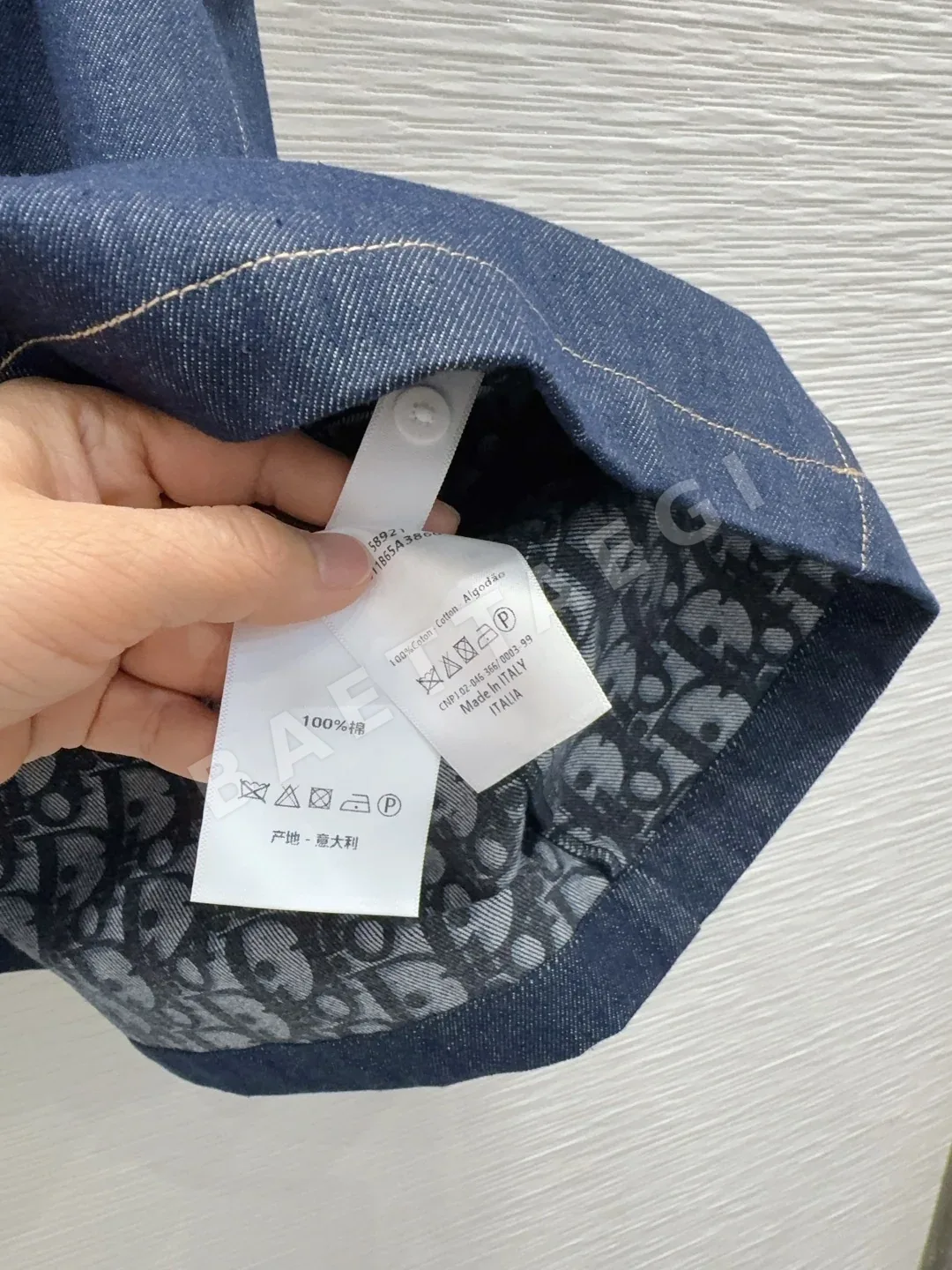디올 데님 로고 원피스 상세 이미지 9