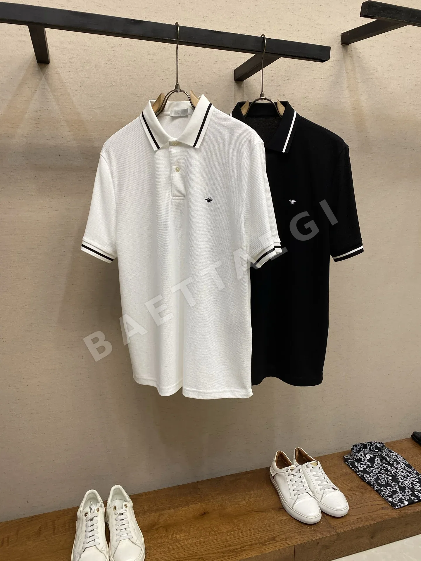 디올 남성 코튼 피케 반팔 티셔츠 상세 이미지 3