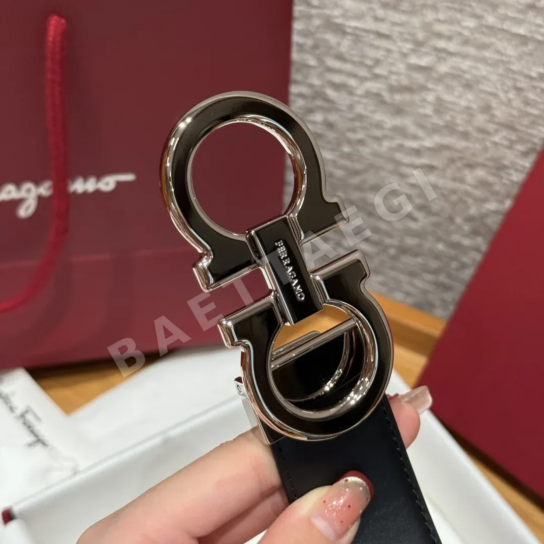 페레가모 간치니 양면 가죽 벨트 상세 이미지 6