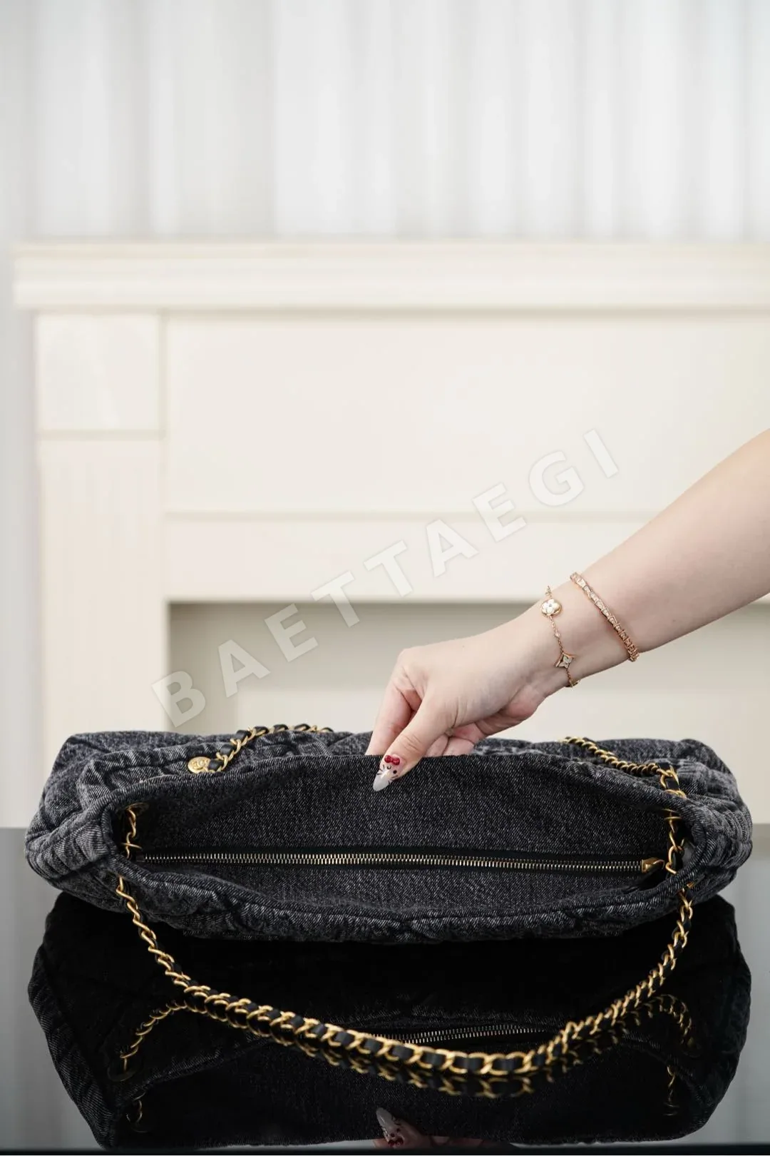 샤넬 Care 데님 퀼팅 토트백 상세 이미지 8