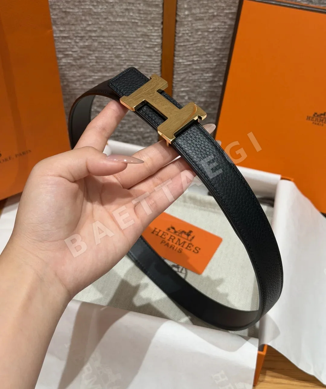 에르메스 미니 콘스탄스 H버클 리버시블 가죽 벨트 상세 이미지 3
