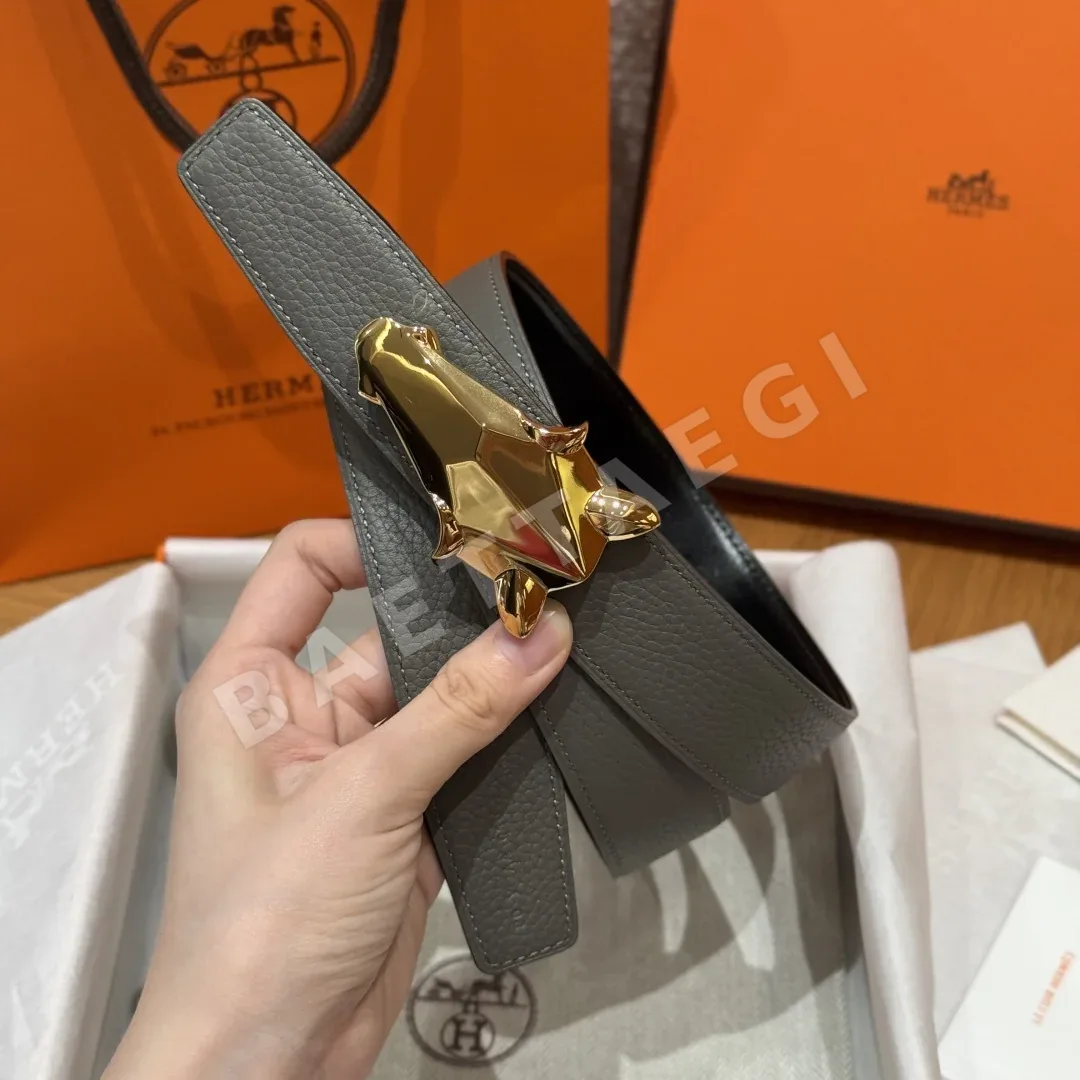 에르메스 셰느당클 링크 양면 가죽 벨트 상세 이미지 3