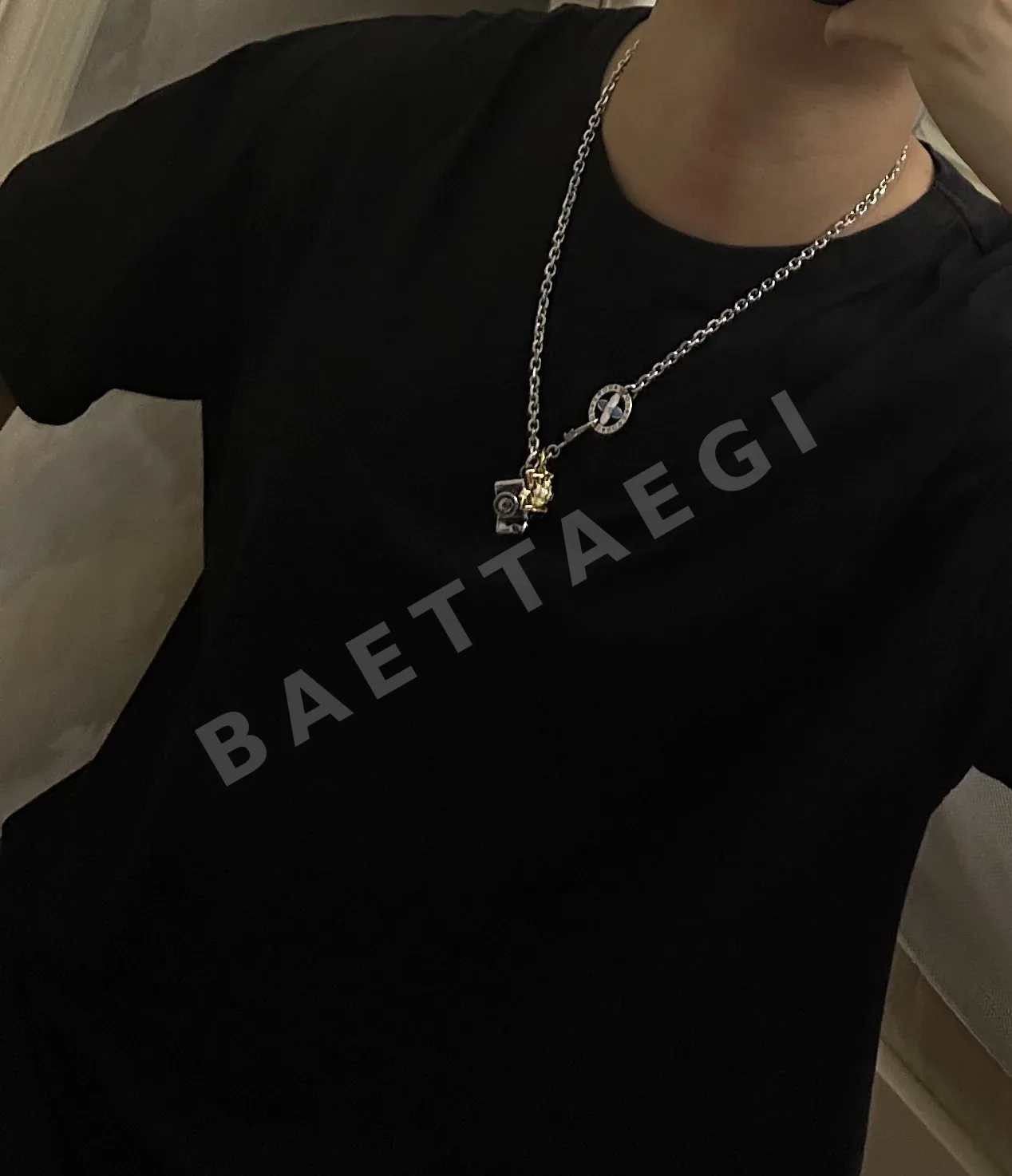 루이비통 실버 타이 체인 목걸이 상세 이미지 4