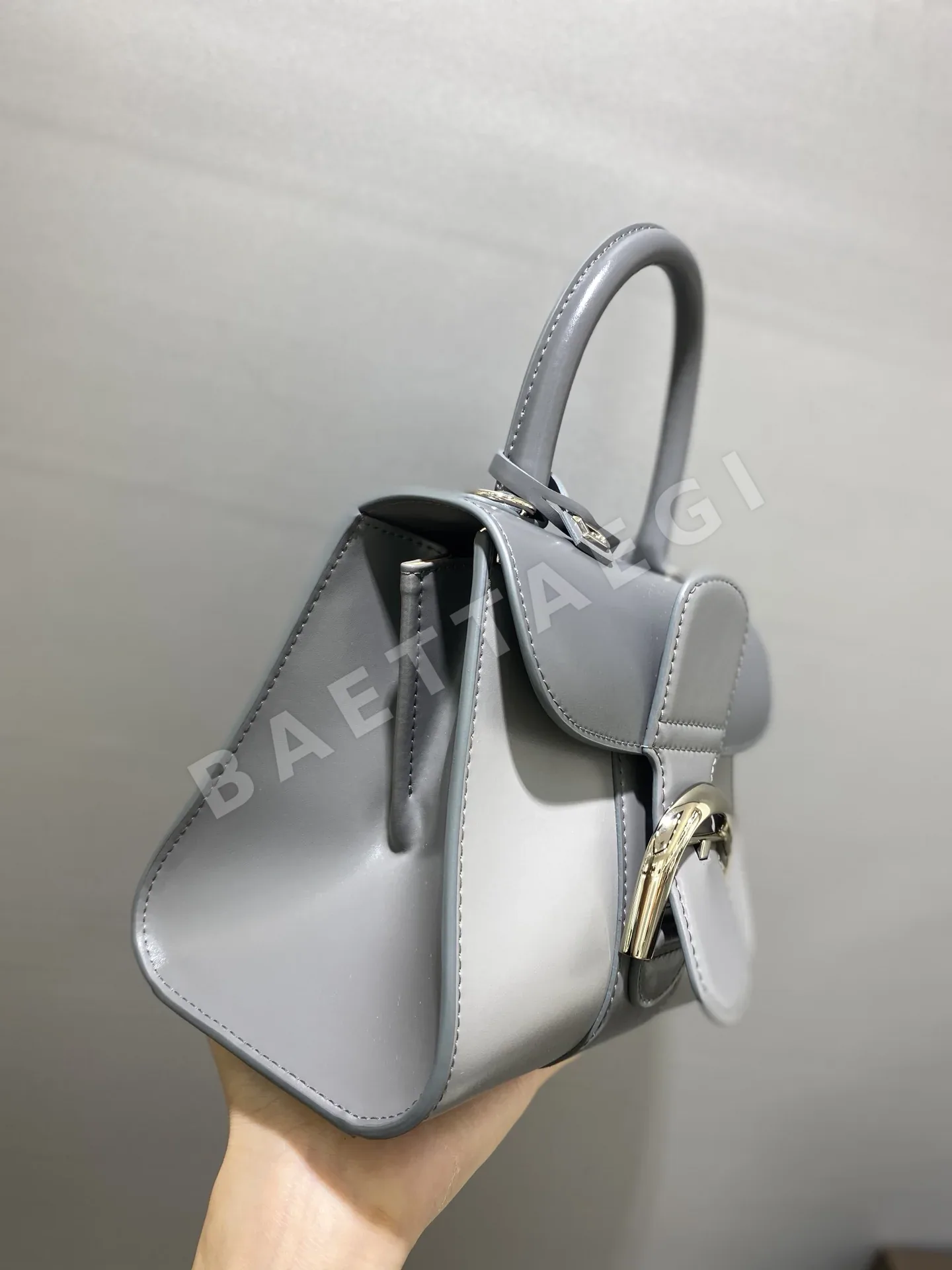 델보 더블 링 램스킨 숄더백 20 CM 상세 이미지 6